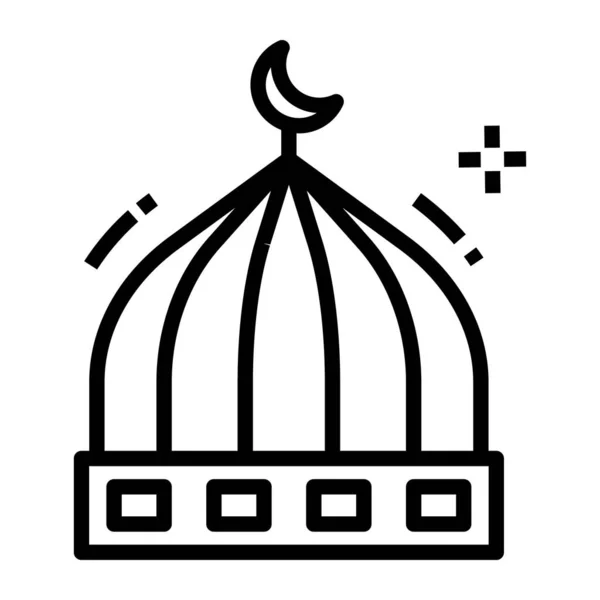 Základní Ikona Moderního Stylu Mešity Kopule — Stockový vektor
