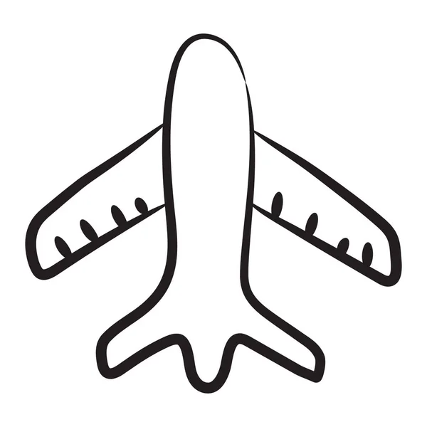 Podróż Samolotem Modna Liniowa Ikona Samolotu — Wektor stockowy