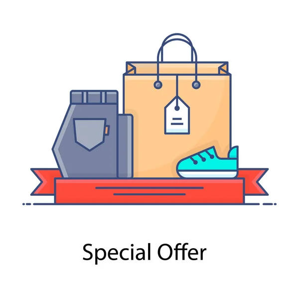 Special Offer Icon Flat Vector Design — Stock Vector