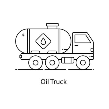 Petrol tankeri vektör biçimi, yakıt dağıtımının moda düz stil simgesi tasarımı 