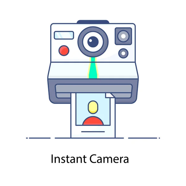 Style Icône Caméra Instantanée Équipement Photoshoot — Image vectorielle