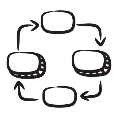 Ağ diyagramı vektörü, düzenlenebilir şekilde bağlı ağ 