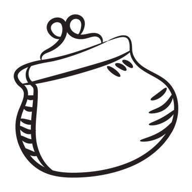 Düzenlenebilir bir el çantası ikonu tasarımı, bayanlar kesesi 