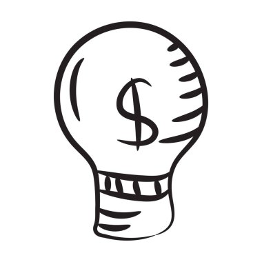 Finansal fikir, yenilikçi fikirleri tasvir eden bir dolar. 