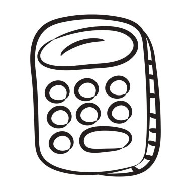 Hesap makinesi simgesi tasarımı, engereğin karalama vektörü 