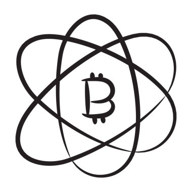 Bitcoin biliminin eskiz vektör biçimi, iş bilimi 