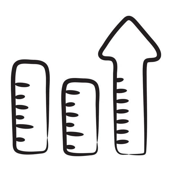 Crescita Grafico Barre Icona Progettazione Vettore Crescita Aziendale — Vettoriale Stock