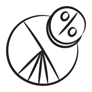 Pasta grafik simgesinin karalama çizgisi tasarımı