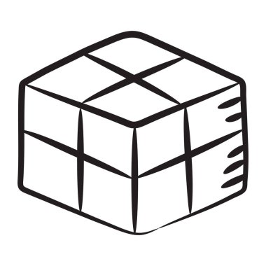 Düzenlenebilir biçimdeki sihirli rubik vektör biçimi 