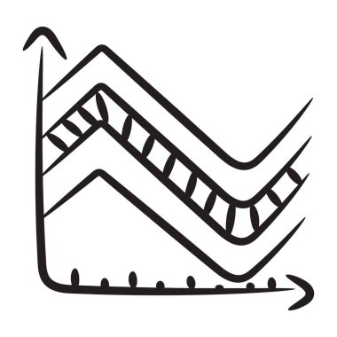 Alan grafik simgesinin Doodle vektör tasarımı