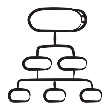 Temel RGBHiyerarşi simgesi tasarımı, iş akışı vektörü 