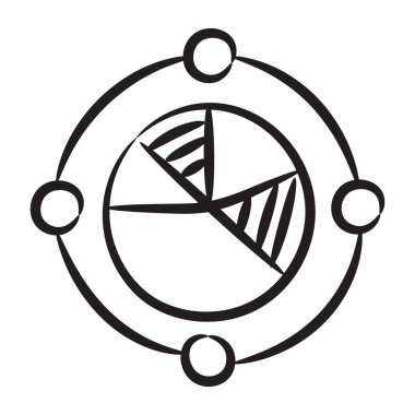 İş büyüme konsepti, düzenlenebilir pasta grafiği 