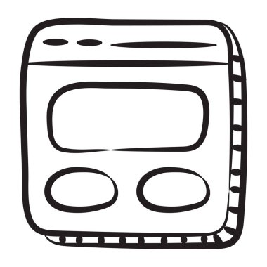 Web yerleşim simgesinin karalama çizgisi tasarımı