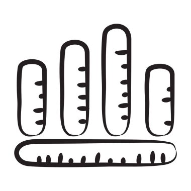 Frekans çizelgesi vektörü, sütun grafiğinin moda simgesi 