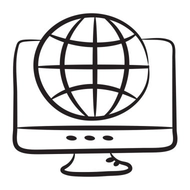 Tarayıcı vektörü, dünya çapında web 'in moda simgesi 