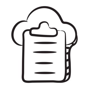 Bulut belge vektör biçimi, bulut hesaplamasının moda simgesi 