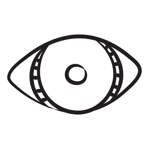 Ddoodle Line Design Eye Icon Editable Vector — 스톡 벡터