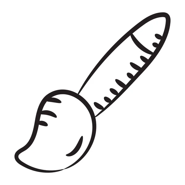 Malwerkzeug Pinsel Doodle Symbol — Stockvektor