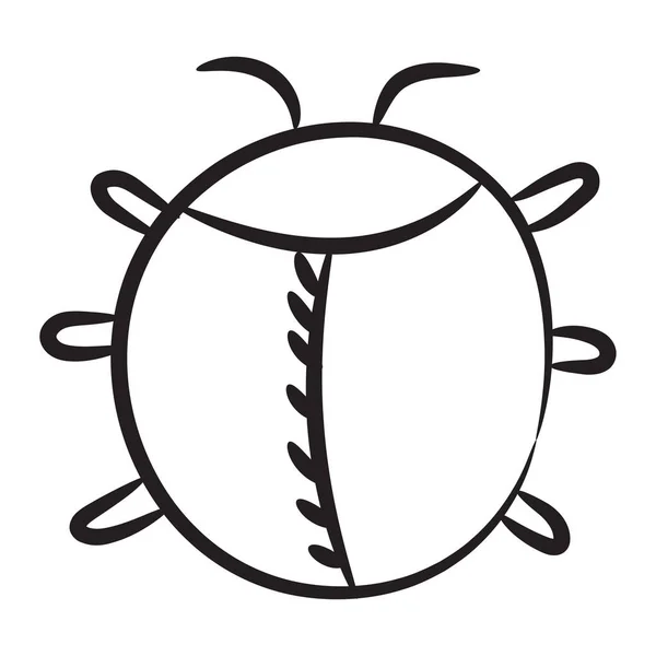 Estilo Vectorial Bug Estilo Lineal Editable — Archivo Imágenes Vectoriales