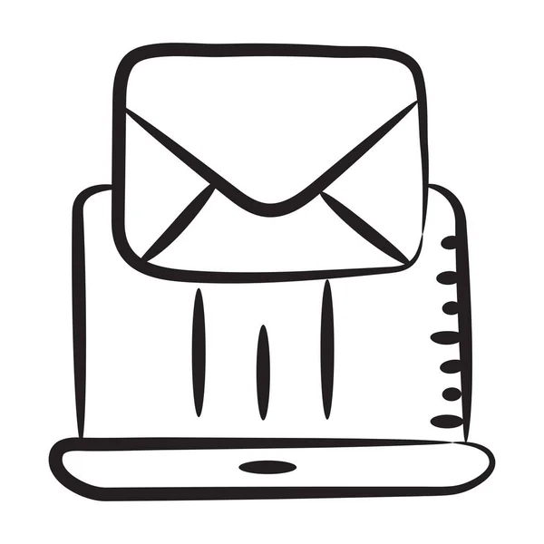 Email Enviar Vector Estilo Comunicación Línea — Archivo Imágenes Vectoriales