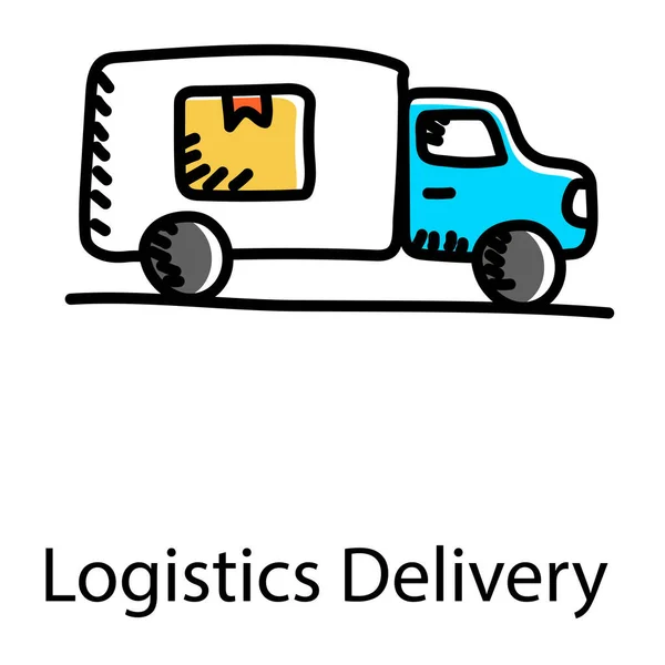 Vägtransport Ikon Modern Design Logistik Leverans Van — Stock vektor