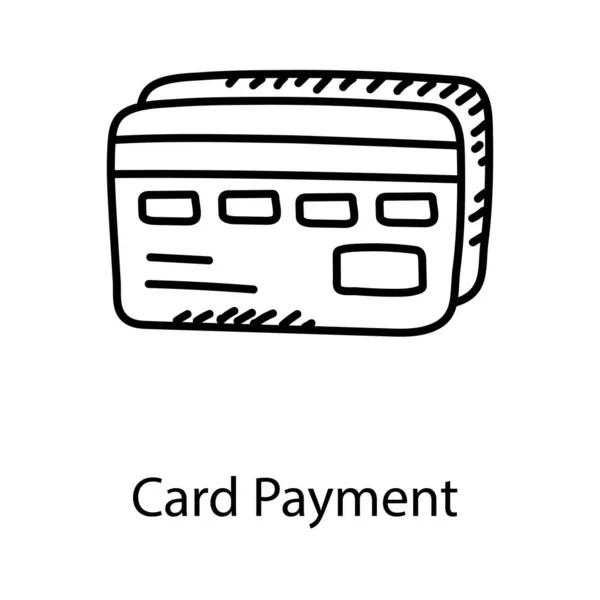 Bankkarten Ikone Kartenzahlungskonzept Trend Stil — Stockvektor
