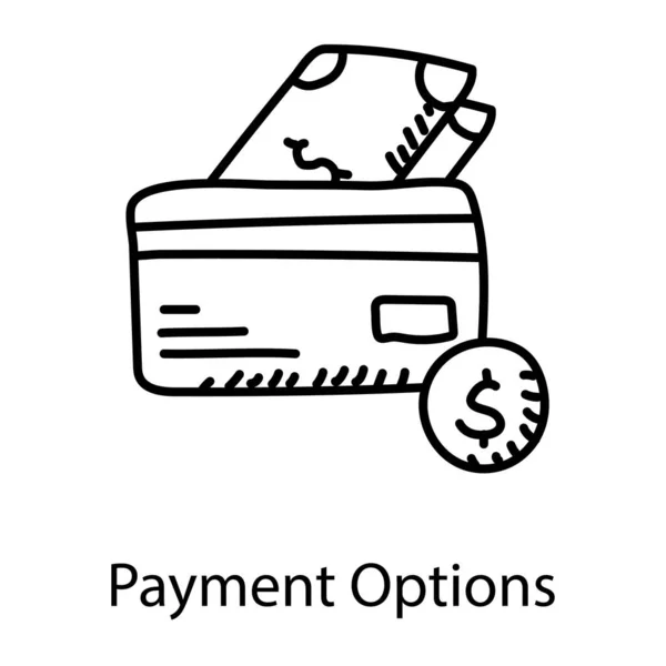 Icône Cartes Bancaires Concept Option Paiement Par Carte Style Tendance — Image vectorielle