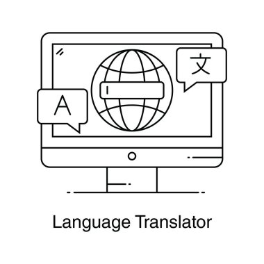 Düzenlenebilir düz dizaynda çeviri simgesi 