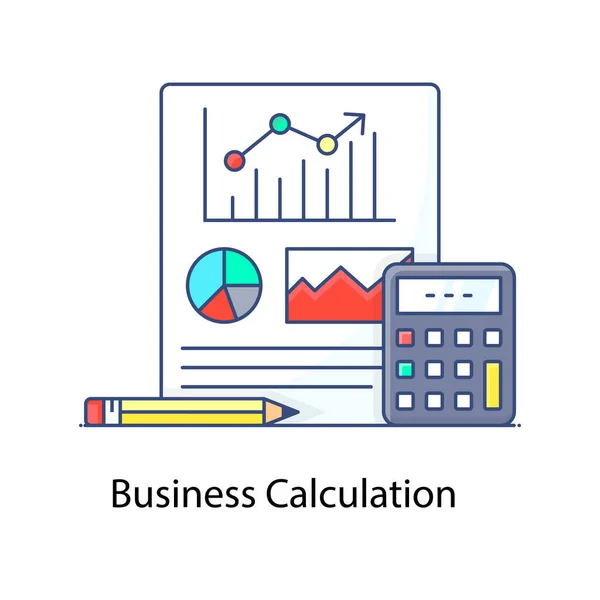 Business Calculations Calculator Business File — Stock Vector