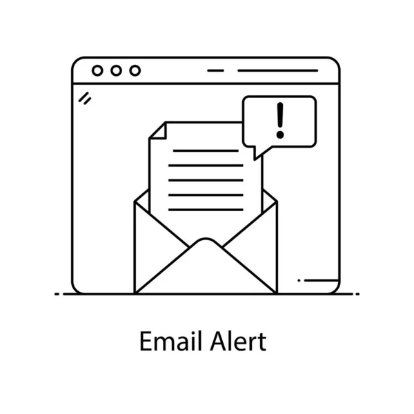 Mail Upozornění Mail Odeslat Módním Plochém Stylu — Stockový vektor