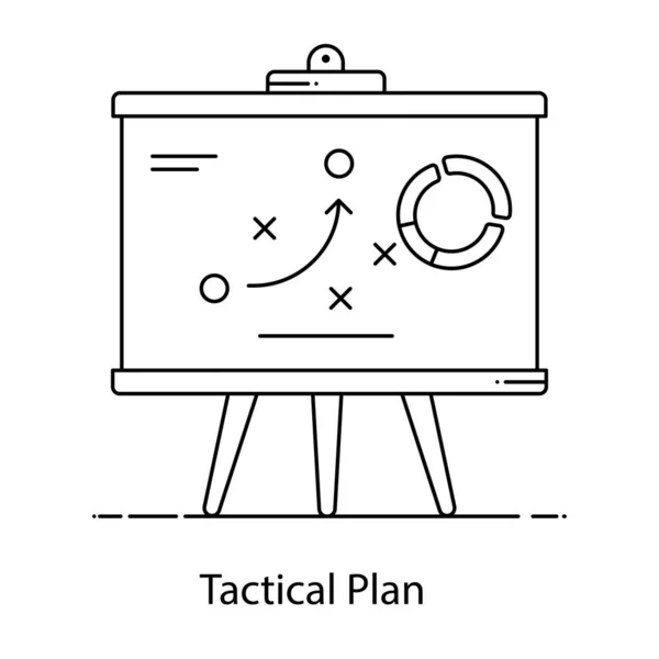 Taktischer Planvektorstil Spielplan Modernen Flachen Stil — Stockvektor