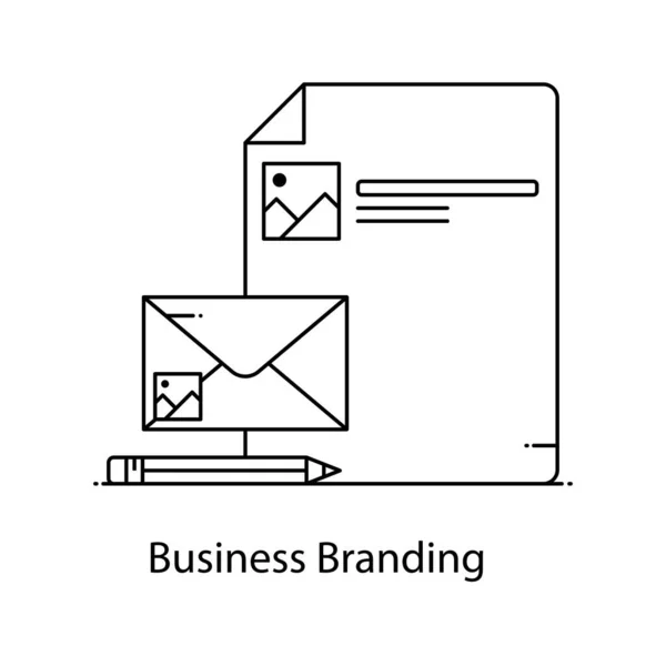 Business branding vector, email with corporate file