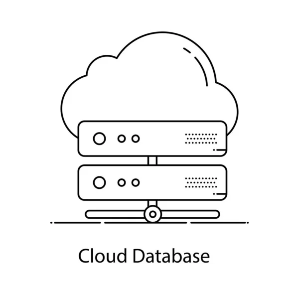 Editierbares Symbol Des Cloud Dataservers Flacher Vektor — Stockvektor
