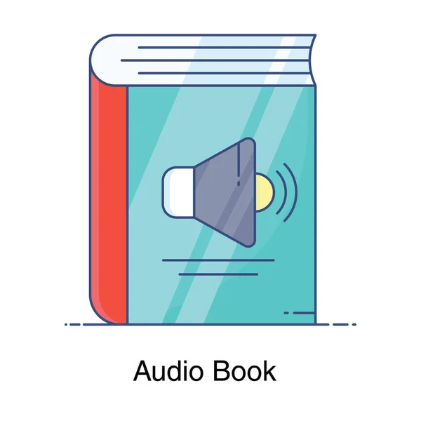 Diseño Moderno Del Icono Audio Libro — Vector de stock