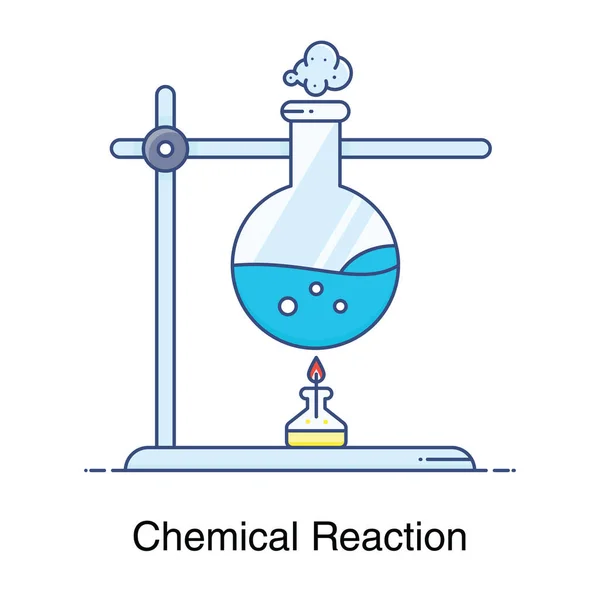 Ícone Design Reação Química Experiência Química Vetor —  Vetores de Stock