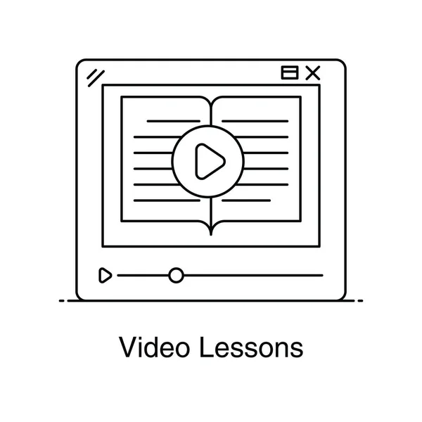 平面矢量视频教学的图标设计 — 图库矢量图片