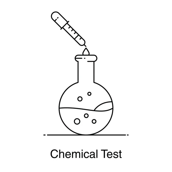 Diseño Icono Reacción Química Vector Prueba Química — Vector de stock