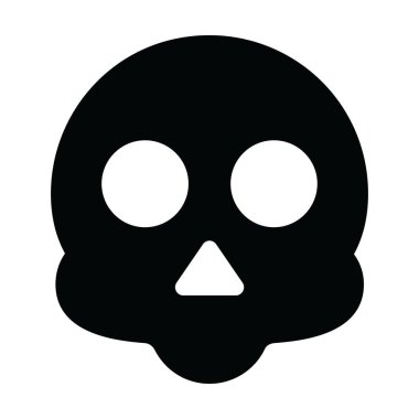 Kafatası simgesi, kafanın ana kemikleri kabartma biçiminde. 