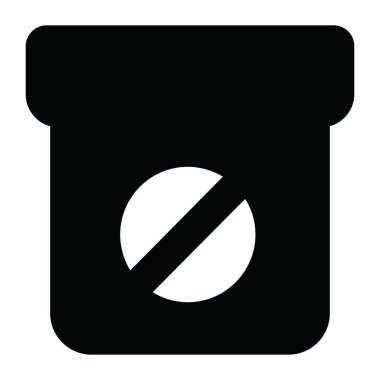 Düzenlenebilir dolgulu hap kavanozu vektörü 