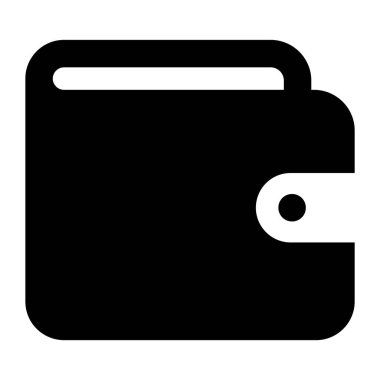 Para cüzdanının doldurulmuş vektörü, cüzdanın düzenlenebilir simgesi 