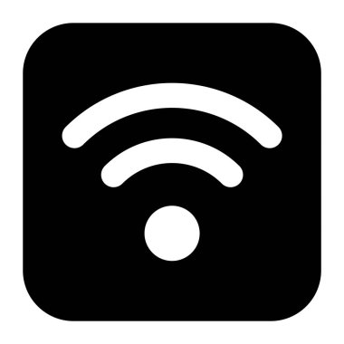 Wi-Fi sinyallerinin simgesi, kablosuz geniş bant ağ bağlantısı 
