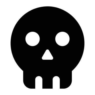 MobileBir düzenlenebilir kafatası vektör biçimi, ürpertici kafa kemiği 