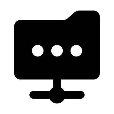 Somut vektör tasarımında paylaşılan dizinin simgesi