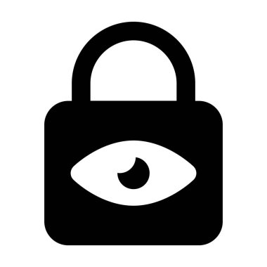 Güvenlik izleme simgesinin doldurulmuş vektör tasarımının kavramsallaştırılması