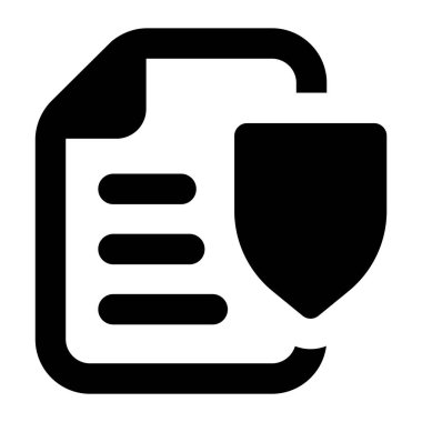 Güvenli belge simgesinin tam vektör tasarımı