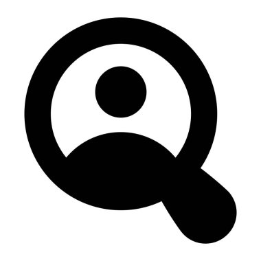 Arama kişi kavramını gösteren büyüteç altında kullanıcı 