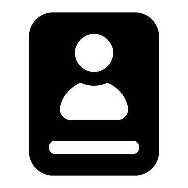 Kişisel profil simgesinin doldurulmuş bir tasarımı, düzenlenebilir kabartma vektörü 