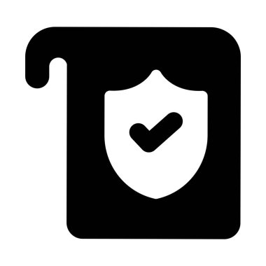 Koruma altındaki belge simgesinin tam vektör tasarımı