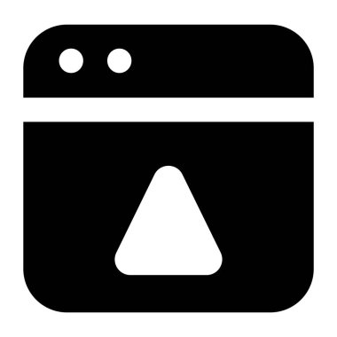 Somut vektör biçiminde web sayfası hata simgesi