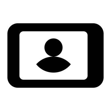 Mobil giriş konsepti simgesi glifli vektör biçimi 